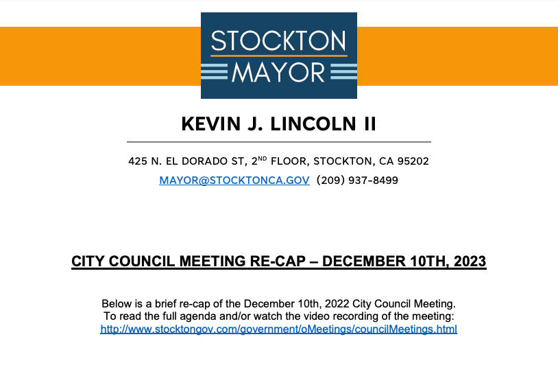 City Council Meeting Re-Cap - December 10, 2022